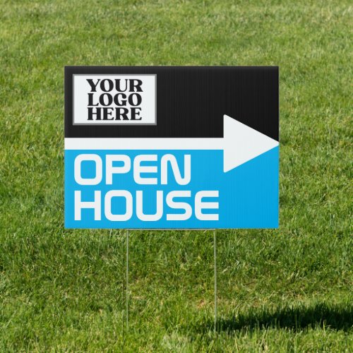 Direction Arrow Realty Logo Open House Sign