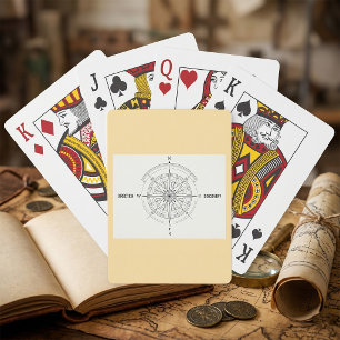 Direction Discovery Nautical Compass Rose Poker Cards