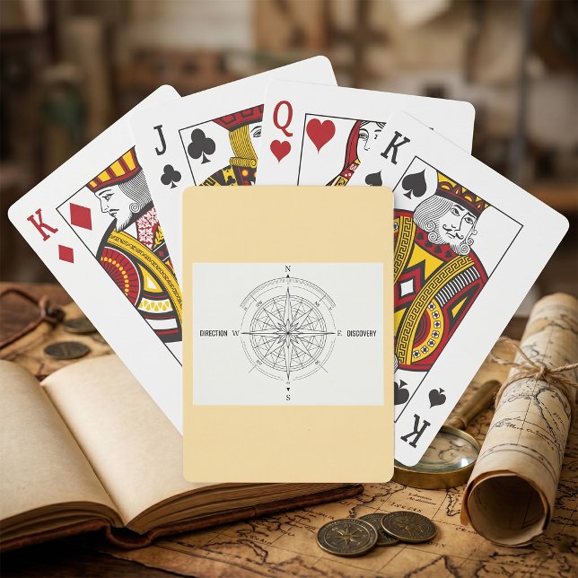 Direction Discovery Nautical Compass Rose  Poker Cards (Creator Uploaded)