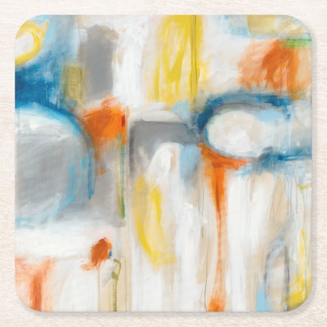 Direction I Square Paper Coaster (Front)