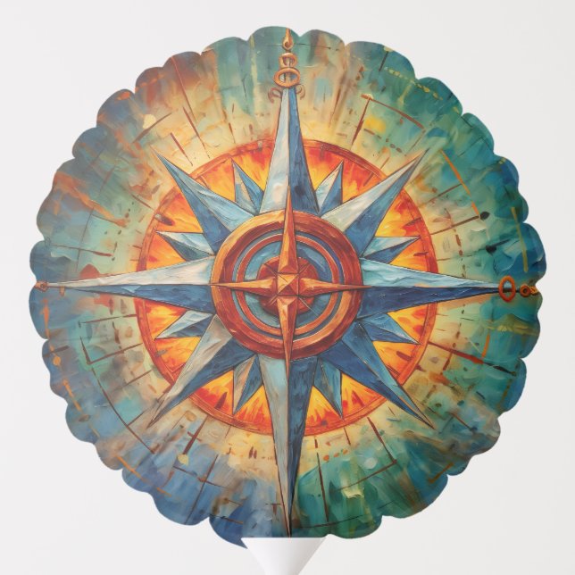 Direction in Chaos (Compass Rose) Balloon (Back)
