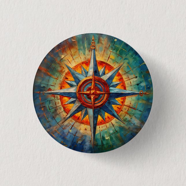 Direction in Chaos (Compass Rose) Button (Front)