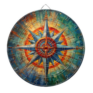 Direction in Chaos (Compass Rose) Dart Board