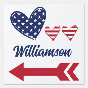 Direction Left Arrow Family Reunion Sign