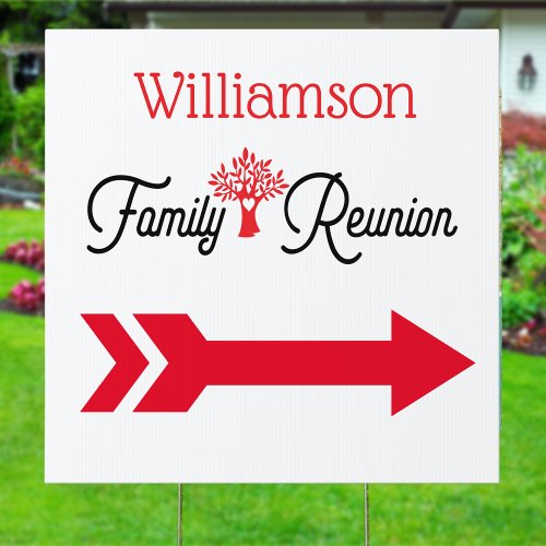 Direction Right Arrow Family Reunion Sign