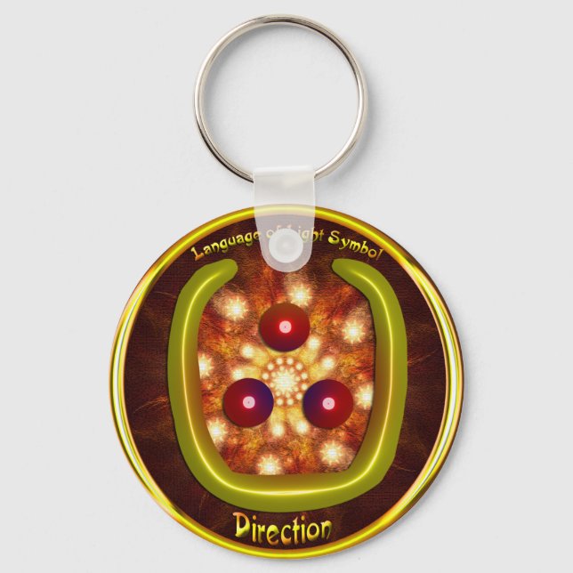 Direction Symbol Art  Keychain (Front)