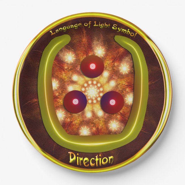 Direction Symbol Art Paper Plates (Front)