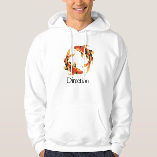 Direction – Timeless Koi Symbol of Clarity, Growth Hoodie (Front)