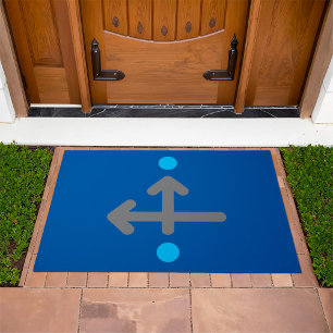 Directional Arrow Modern Minimalist Geometric  Doormat