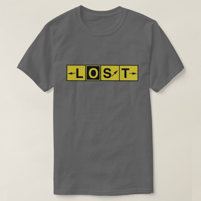 Directional Taxi Runway Signs, Lost T-Shirt (Design Front)