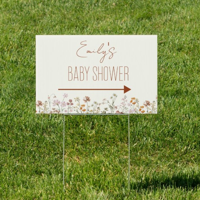 Directional Wildflower Baby Shower In Bloom Yard Sign (Creator Uploaded)