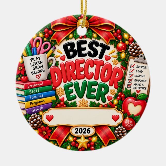 Director Ceramic Ornament (Front)