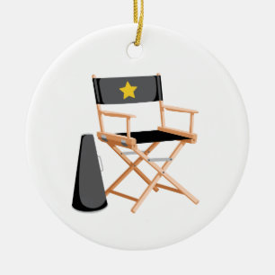 Director Chair Ceramic Ornament