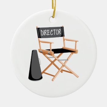 Director Chair Ceramic Ornament by HopscotchDesigns at Zazzle