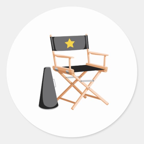 Director Chair Classic Round Sticker