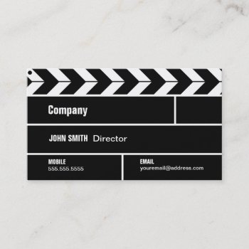 Director Clapperboard Film Movie Business Card by l_aurigemma at Zazzle