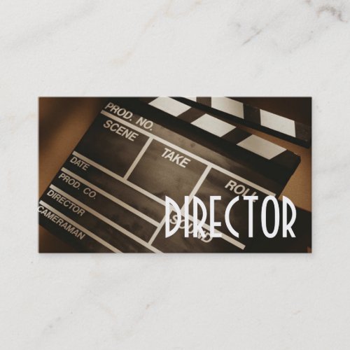 Director Clapperboard Film Movies Producer Act Business Card