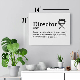 Director Definition - Set Life Decor 14" x 11" Faux Canvas Print