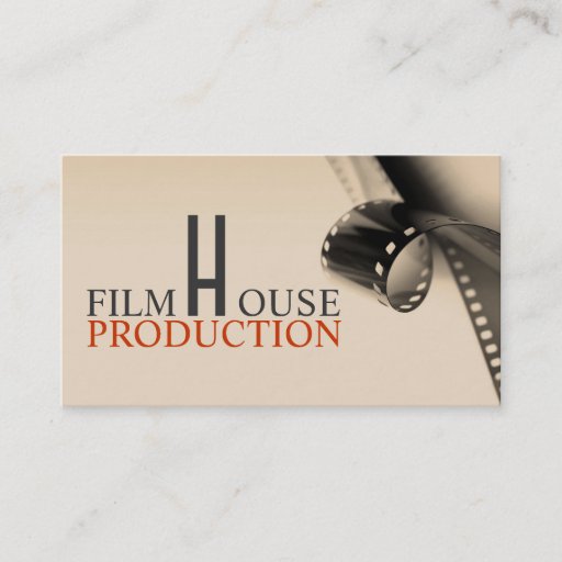 Customizable Director Film Movies Producer Production Business Card Template