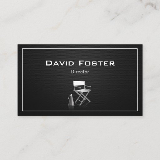 Customizable Director in film television theatrical production business card templates