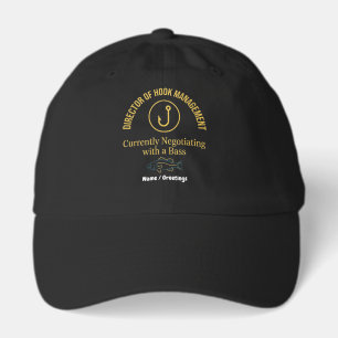 Director of Hook Management Funny Bass Fishing Hum Hat