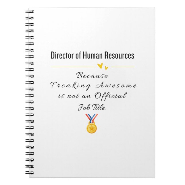 Director of Human Resources Notebook (Front)