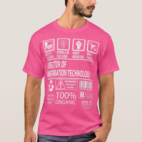 Director Of Information Technology Multitasking Jo T_Shirt