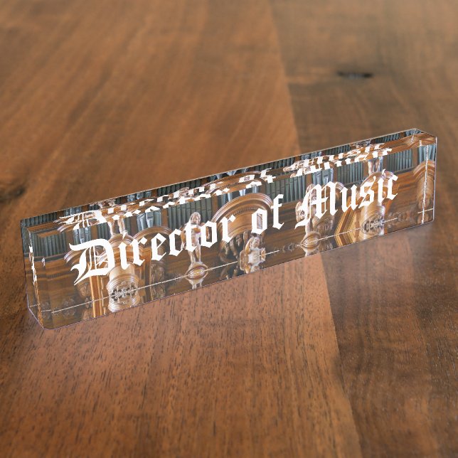 Director of Music Desk Name Plate (Side)