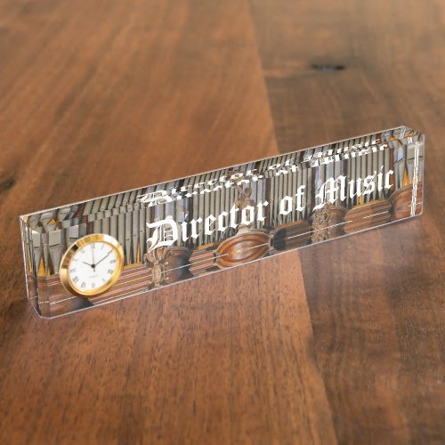 Director of Music with clock Name Plate