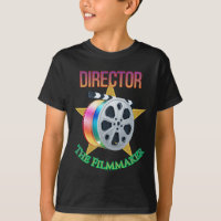 Director - The Filmmaker Boy's Dark T-Shirt 