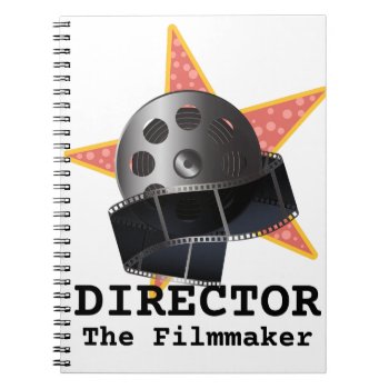 Director - The Filmmaker Spiral Photo Notebook by MotionPictureMadness at Zazzle