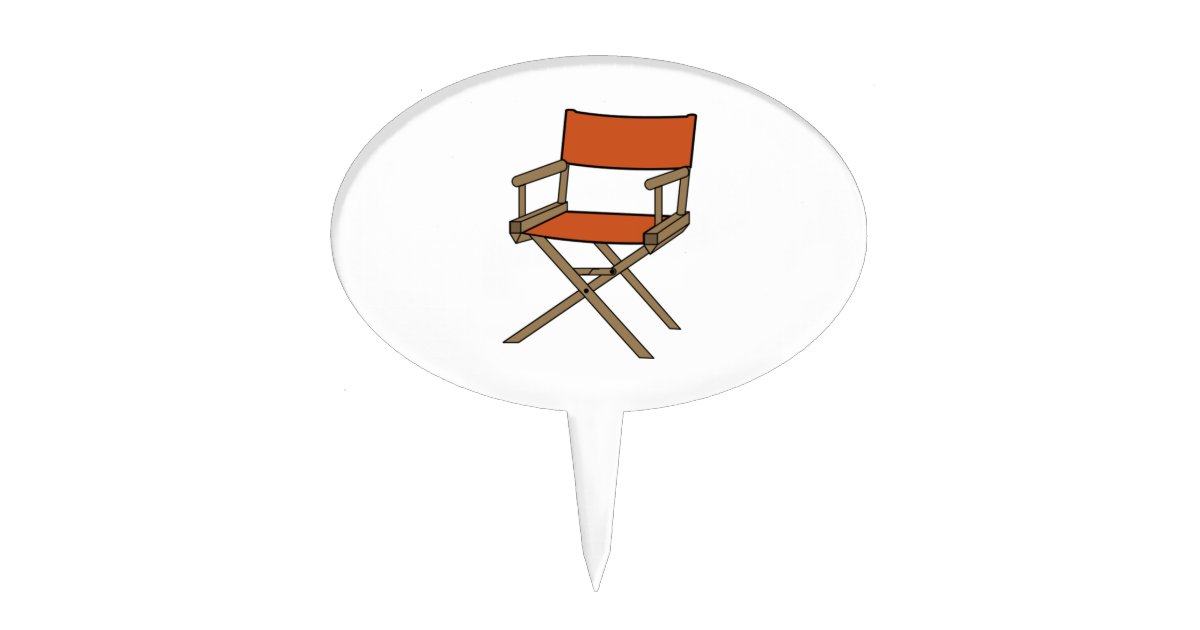 Director's Chair Cake Topper Zazzle