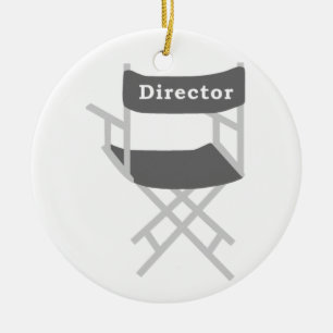 Director's Chair Ceramic Ornament