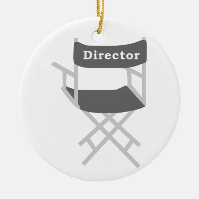 Director's Chair Ceramic Ornament (Front)