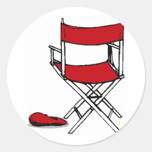 Director's Chair & Hat Classic Round Sticker