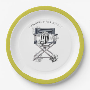 Director's Chair Movie Night Birthday Paper Plates