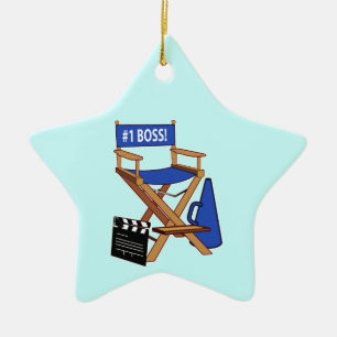 Director's Chair: Number One Boss Ceramic Ornament