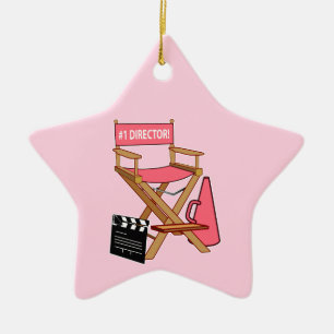 Director's Chair: Number One Director Ceramic Ornament