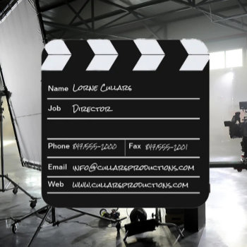 Director's Clapboard Business Card by SharonCullars at Zazzle
