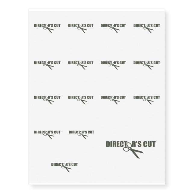 Director's Cut Temporary Tattoos (Front)