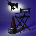 Director&#39;s Slate, Chair &amp; Stage Light 2 Statuette at Zazzle