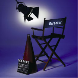 Director&#39;s Slate, Chair &amp; Stage Light 2 Statuette