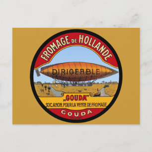 Dirigeable Holland Cheese Postcard