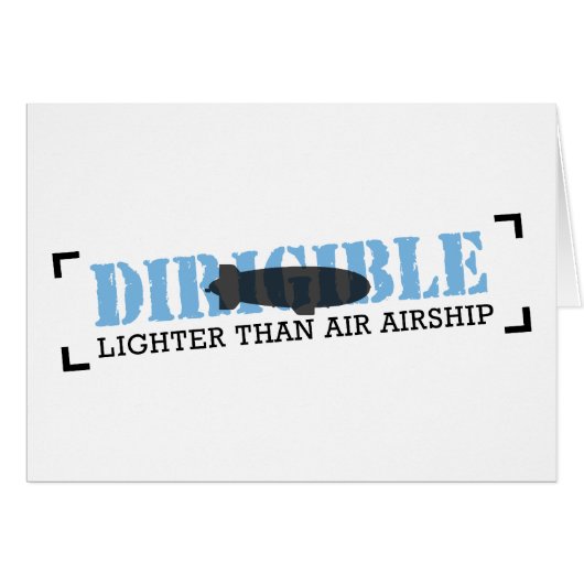 Dirigible Lighter Than Air Airship Cards (Front Horizontal)
