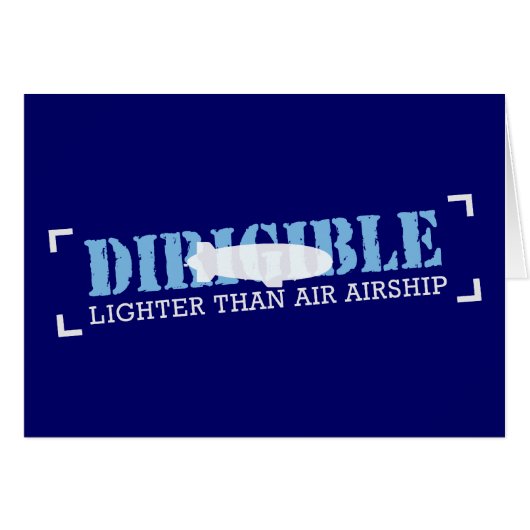 Dirigible Lighter Than Air Airship Cards (Front Horizontal)