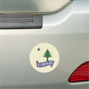 Dirigo / 1901 Maine Flag Car Magnet