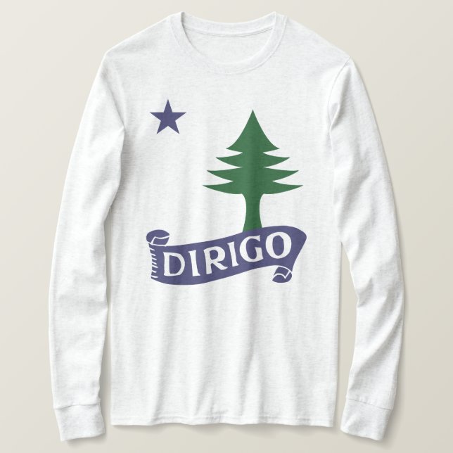 Dirigo / 1901 Maine Flag T-Shirt (Design Front)