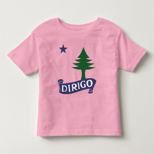 Dirigo  1901 Maine Flag Toddler T_shirt