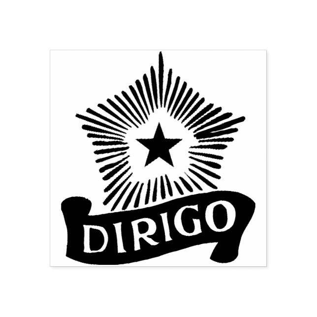 Dirigo & the North Star Rubber Stamp (Imprint)