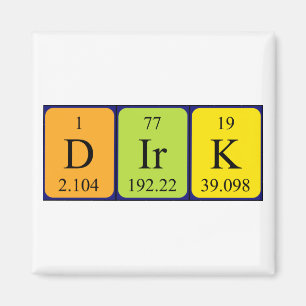 Dirk periodic table name magnet